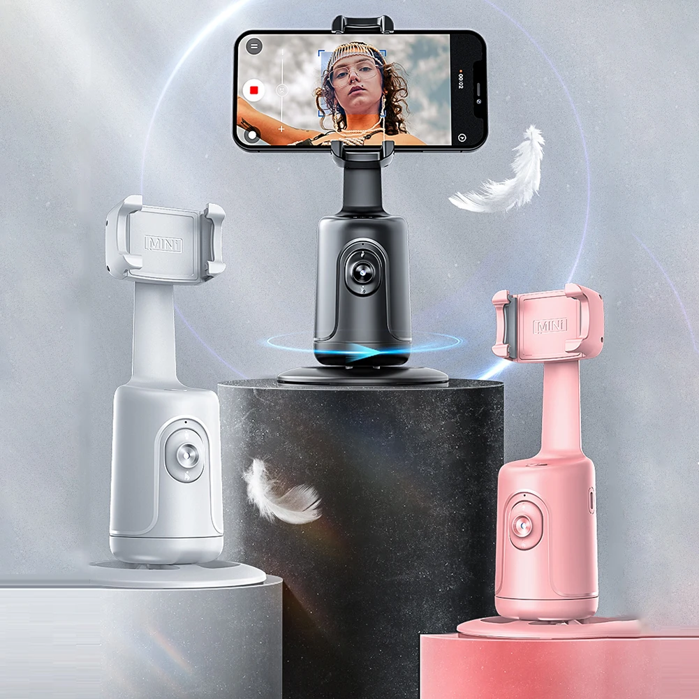 Intelligent Gimbal Stabilizer Follow-up 360 Rotation Phone Gimbal Stabilizer Selfie Stick Tripod for Live Photography
