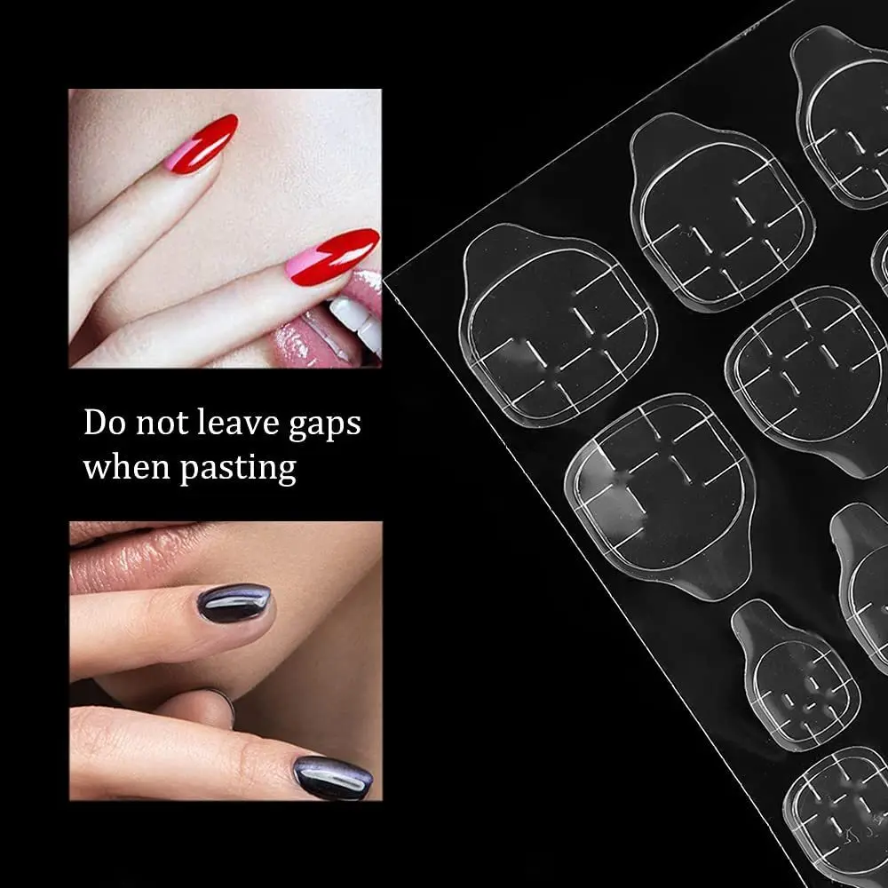 Double Sided False Nail Art Adhesive Tape Glue Sticker DIY Tips Fake Nail Acrylic Manicure Gel Makeup Tool 5/10/15 Sheets Lot