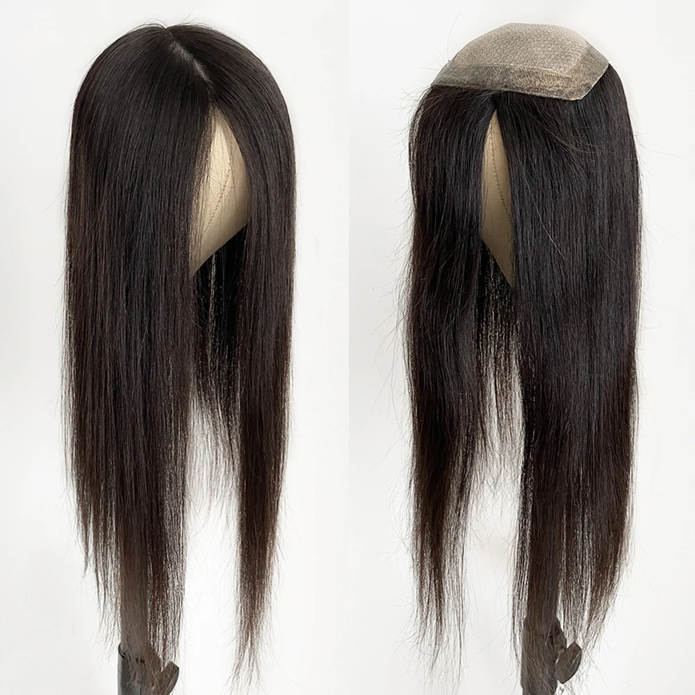 Best Virgin European Human Hair Silk Base Topper 12x13cm Natural Scalp Silk Top Toupee for Women PU Around