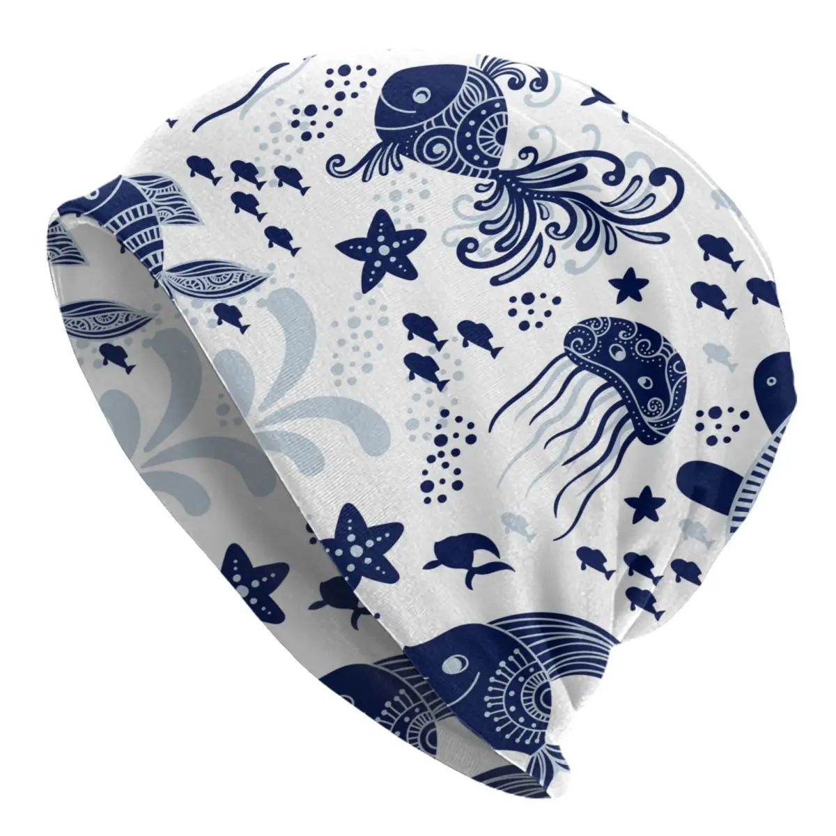 

Bonnet Hat for Men And Women Cute Cartoon Jellyfish Octopus Starfish And Turtles Knitted Beanies Soft Turban Hat Hip Hop Beanie