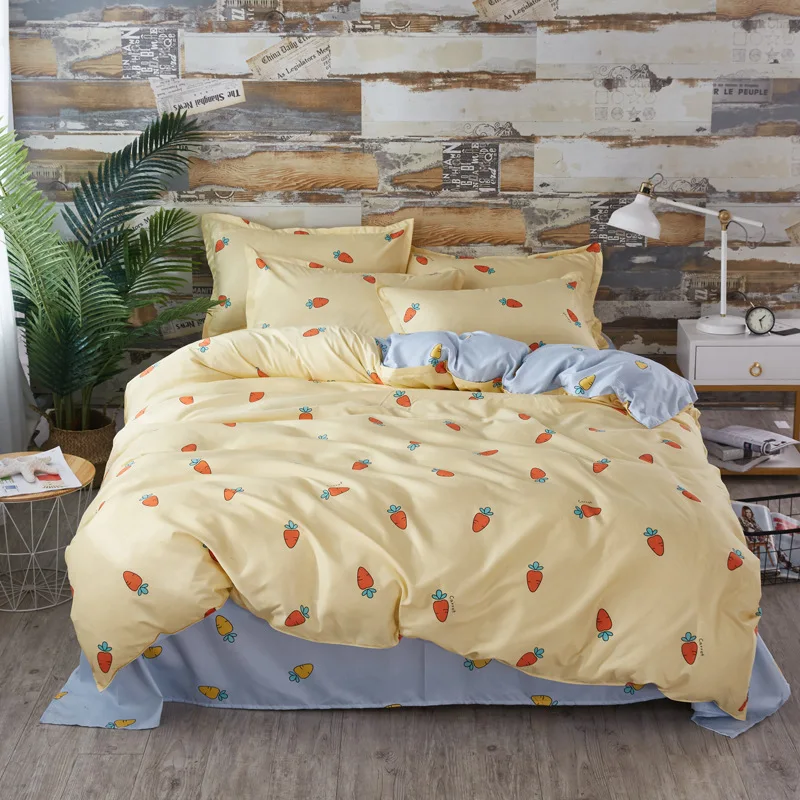 Yellow carrot Print Duvet Cover