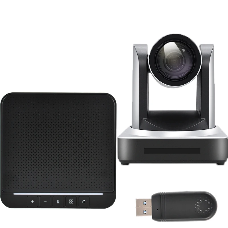

Video conferencing camera 1080P HD camera USB drive free + wireless omnidirectional microphone set for live broadcast/teaching