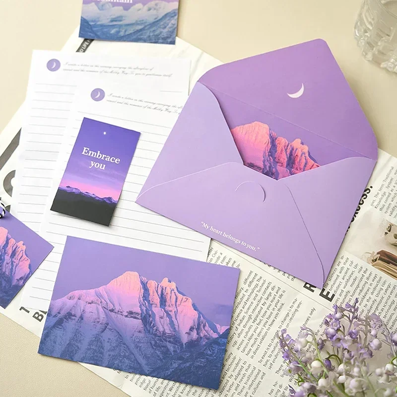 8pcs Kawaii Envelopes Set DIY Letter Writing Pads Wedding Party Greeting Cards Postcards Cover Korean Stationery Office Supplies