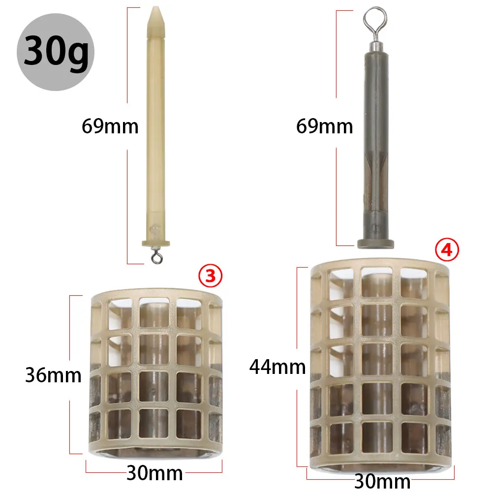25g Or 30g Fishing Bait Cage Fit Method Feeder Carp Lure Holder Trap Fishes  Basket Anti Tangle Booms For Feeder Rig Fish Tackles