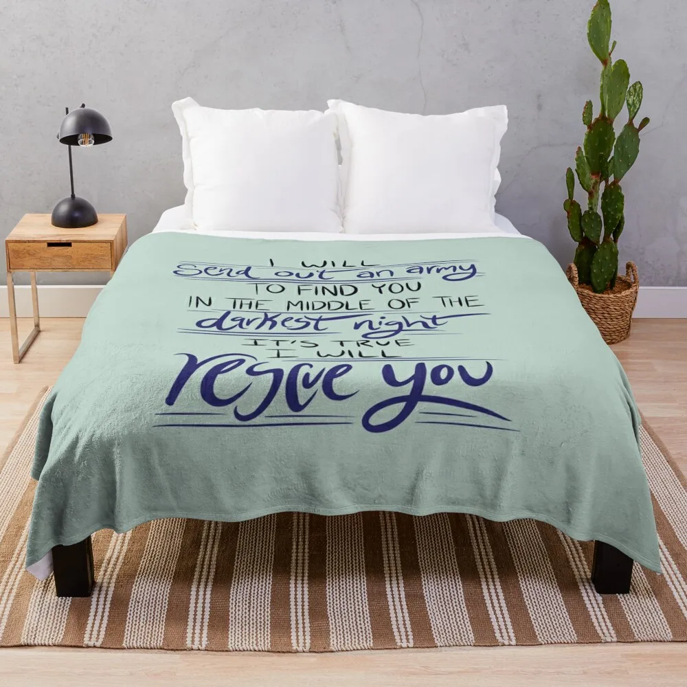 

I Will Rescue You - Lauren Daigle Throw Blanket Furry Blankets Sleeping Bag Blanket Winter bed blankets