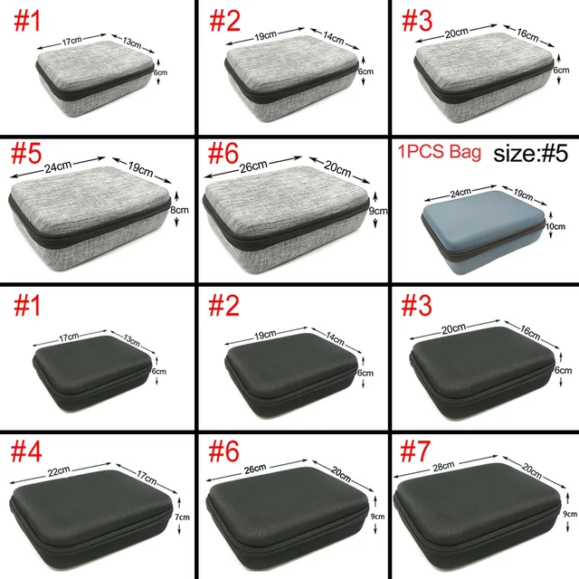 Multi-Size EVA Hard Storage Box Travel Zipper Bag Shockproof Outdoor Tools Bag For Earphone Storage Case Accessories 5