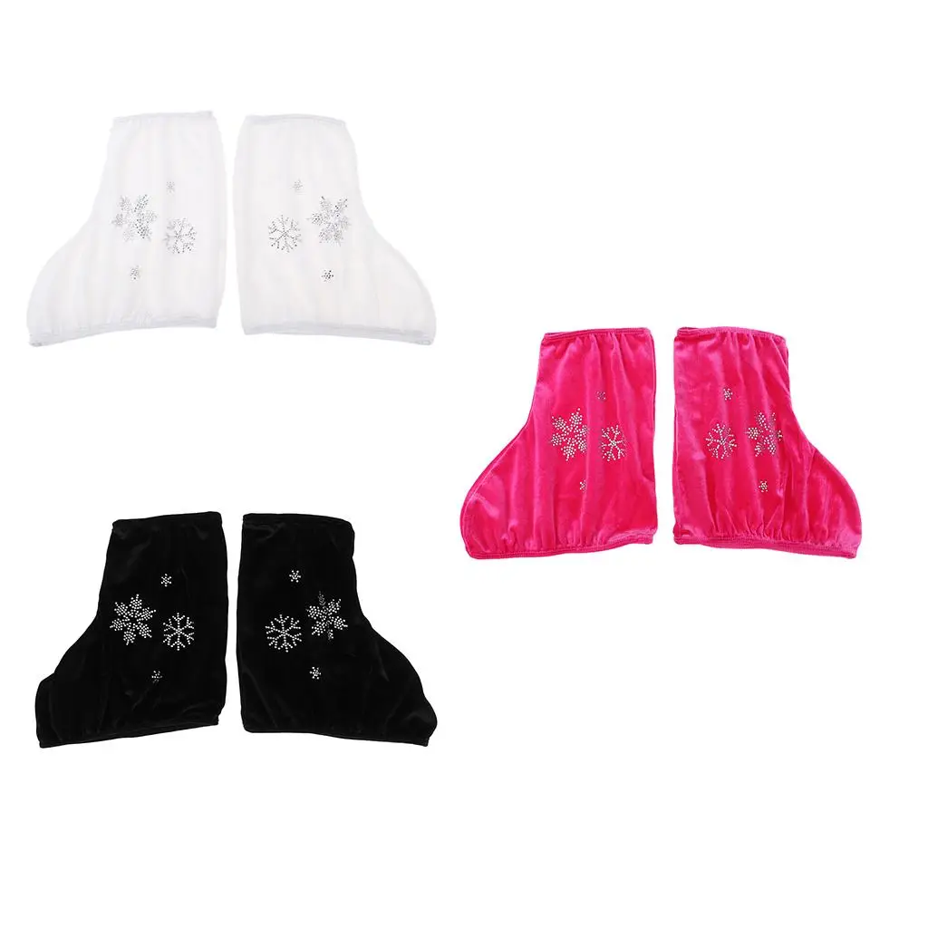 Ice Skating Boot Covers 1 Pair Figure Skating Roller Skates Shoes Protector Crystal Overshoes Guards Holder for Children Adults