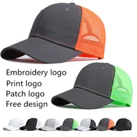 Logo Mesh trucker caps for adult Men solid patchwork Richardson 112 baseball cap Women Custom Sports hats Snapback caps gorros 1