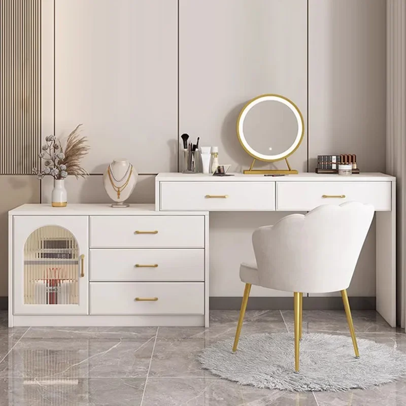 

Storage Light Dressing Table Organizer Drawer Handles White Mirror Cabinet Dressing Table Makeup Vanity Set Penteadeira Funiture