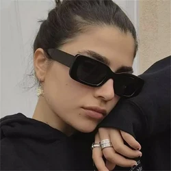 Small Rectangle Woman's Sunglasses Retro Brand Designer Sun Glasses Square Vintage Male Shades Zonnebril Dames Lenses Decorative
