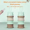 Colored Milk Powder Box Convenient and Portable Milk Powder Box Toddler 3-Tier Food Container Portion Travel Snack Container 6