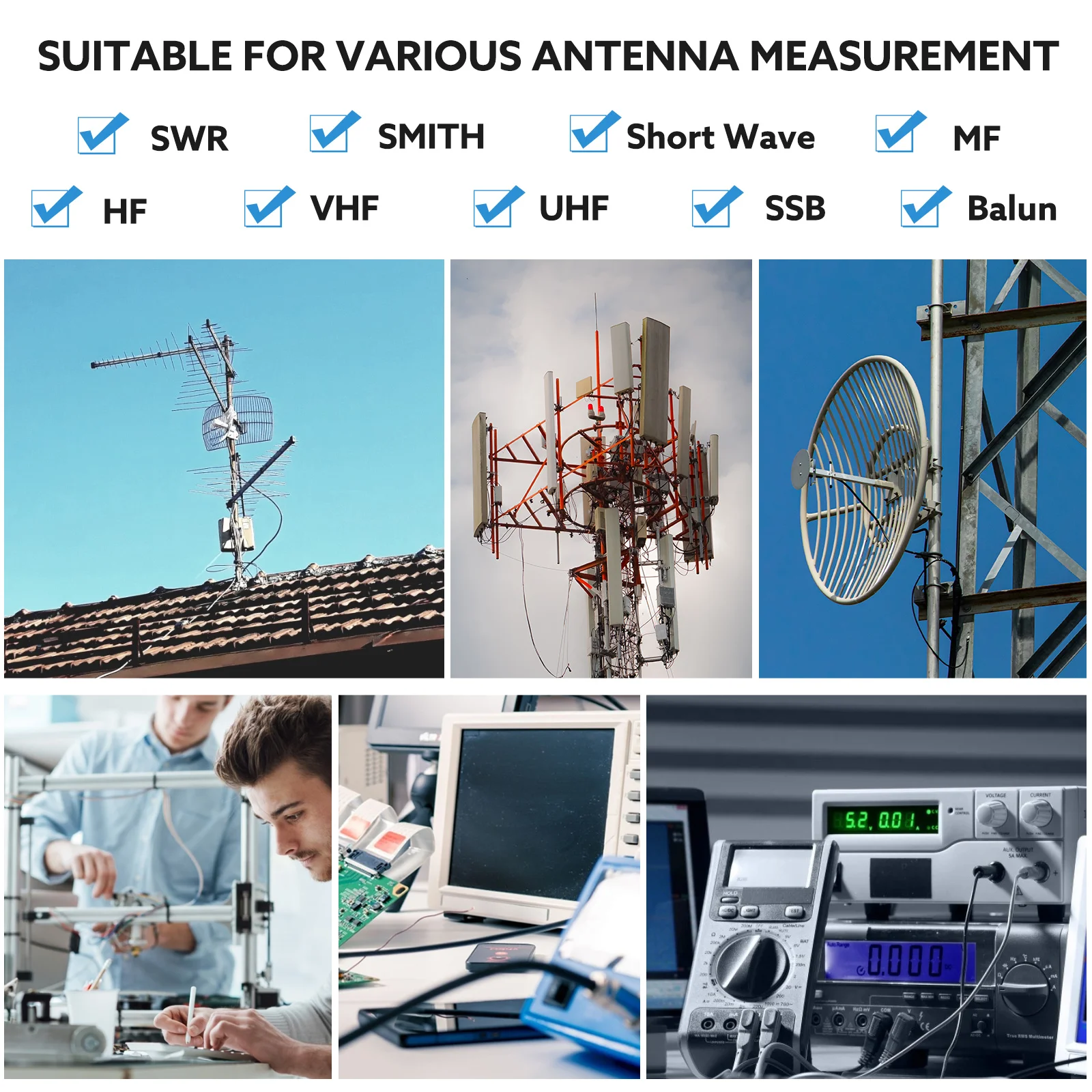 NanoVNA V2 Plus4 50KHz-4GHz Vector Network Analyzer 4 Inch TFT Shortwave HF VHF UHF 70-90dB With 3200mAh Battery 5