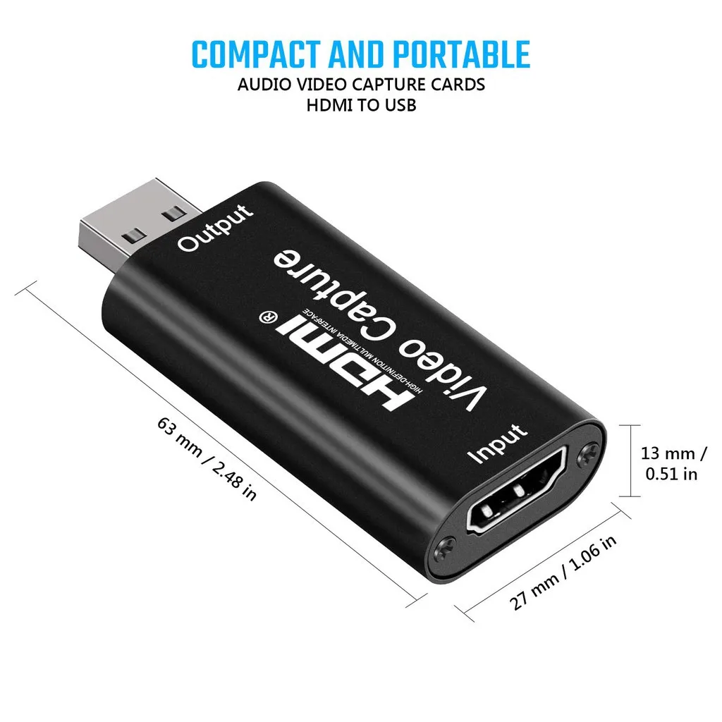 4K 1080P Full HD HDMI to USB 2.0 Video Capture Card for Phone Game Video Live Recording video capture card