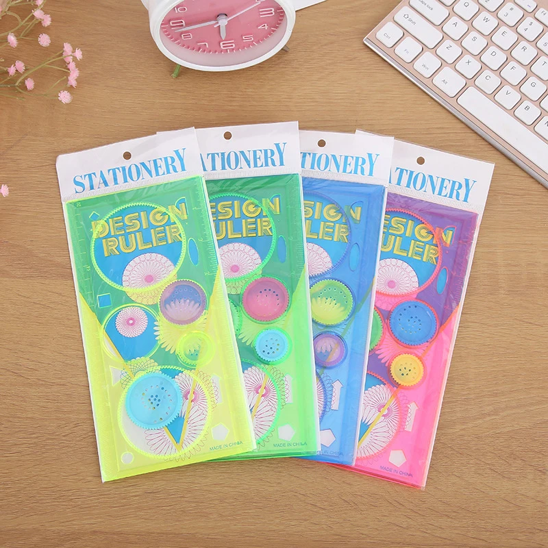 

Children's Cartoon Flower Ruler Multifunctional Student Drawing Drawing Circle Geometry Template Ruler