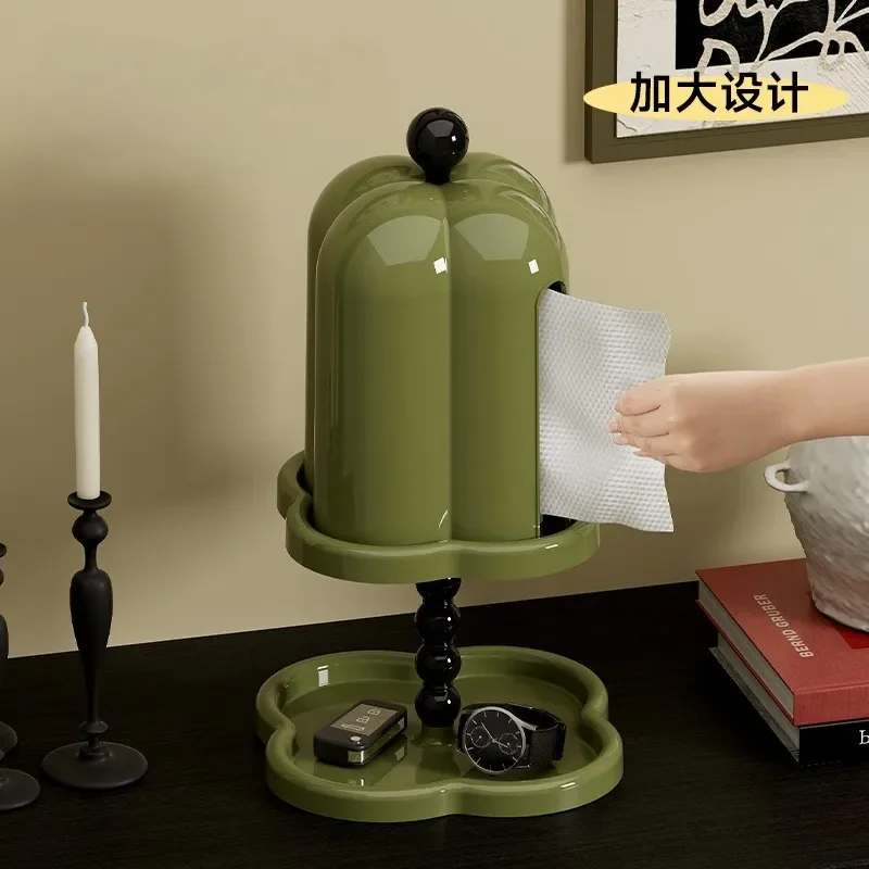 1/2Pcs Creative Retro Plastic Tissue Box Holder With Lid Desktop Organizer For Household Living Room Storage Dustproof Paper Box