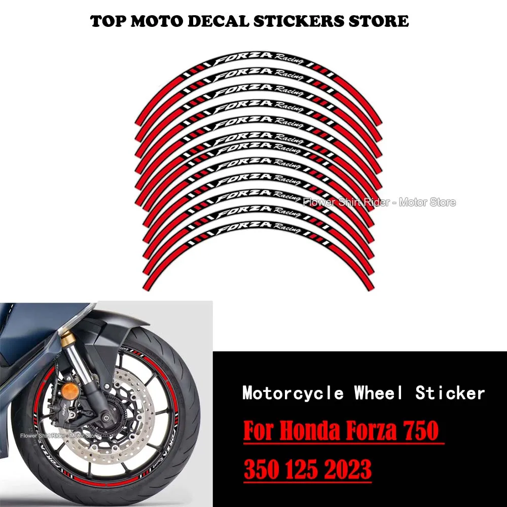 Motorcycle Wheel Sticker Fashionable Rim Stripe Sticker Waterproof Tape for Honda Forza 750 350 125 2023