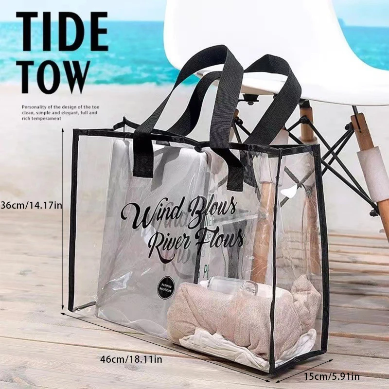 Ladies Transparent Tote Bag Graffiti Large Capacity Shoulder Bag PVC Jelly Clear  Bag Fashion Beach Hand Bag For Women Printed - AliExpress