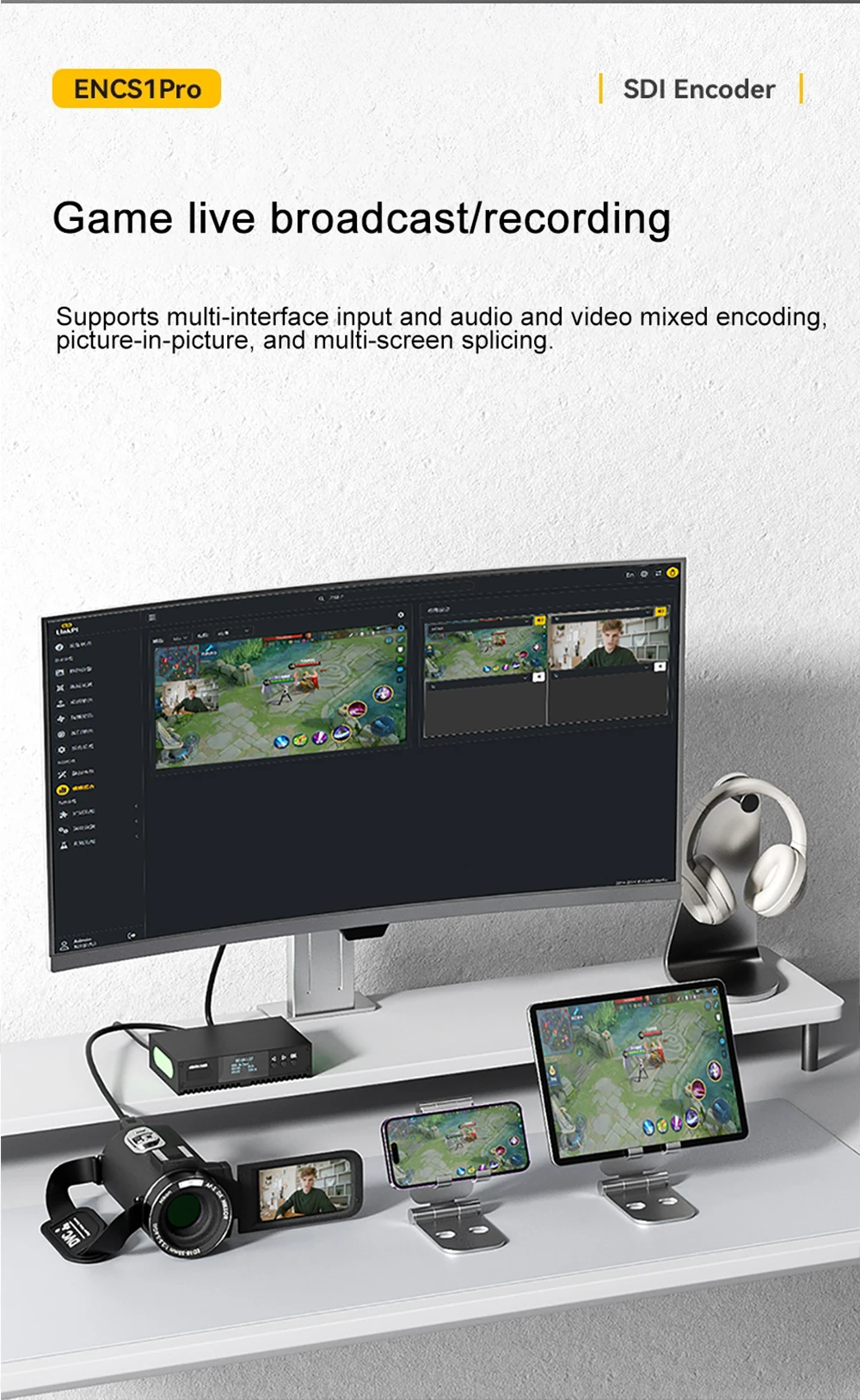 Link Pi ENCS1Pro 12G-SDI Video Codec 4K60 12G SDI Encoder H.265 Live Streaming B