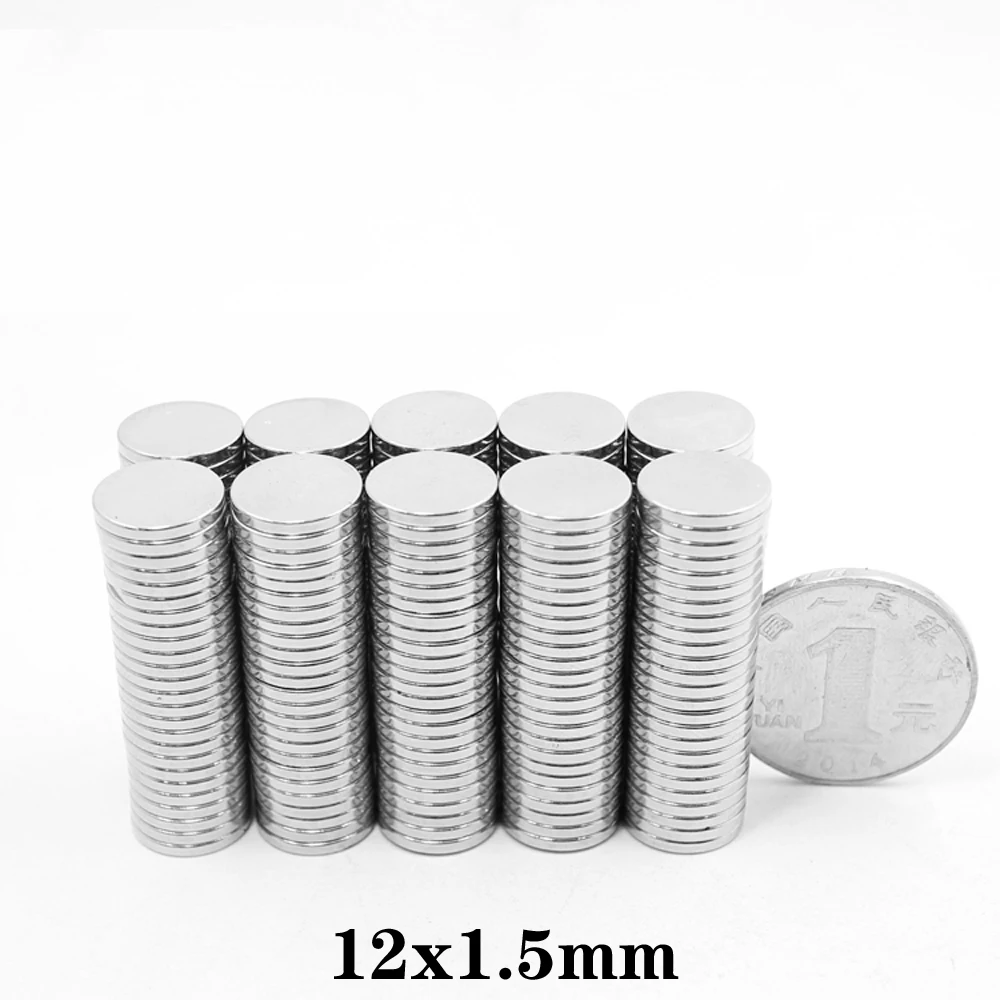 

20pcs 12x1.5mm Powerful Strong Bulk Round disc NdFeB Neodymium Disc Magnets Dia N35 Rare Earth Magnet 12*1.5mm