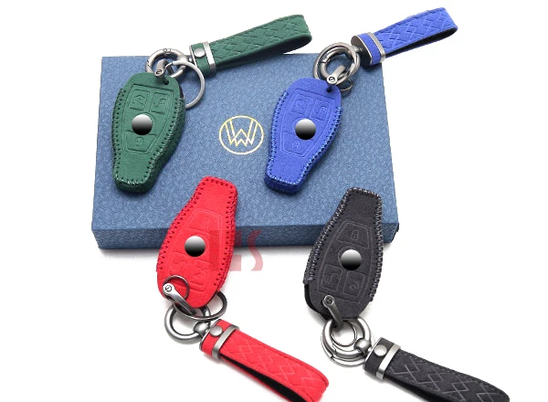 

Car Key Key Box Zipper Pocket Key Holder Remote Control Protector Cover for Mercedes Benz 3-button