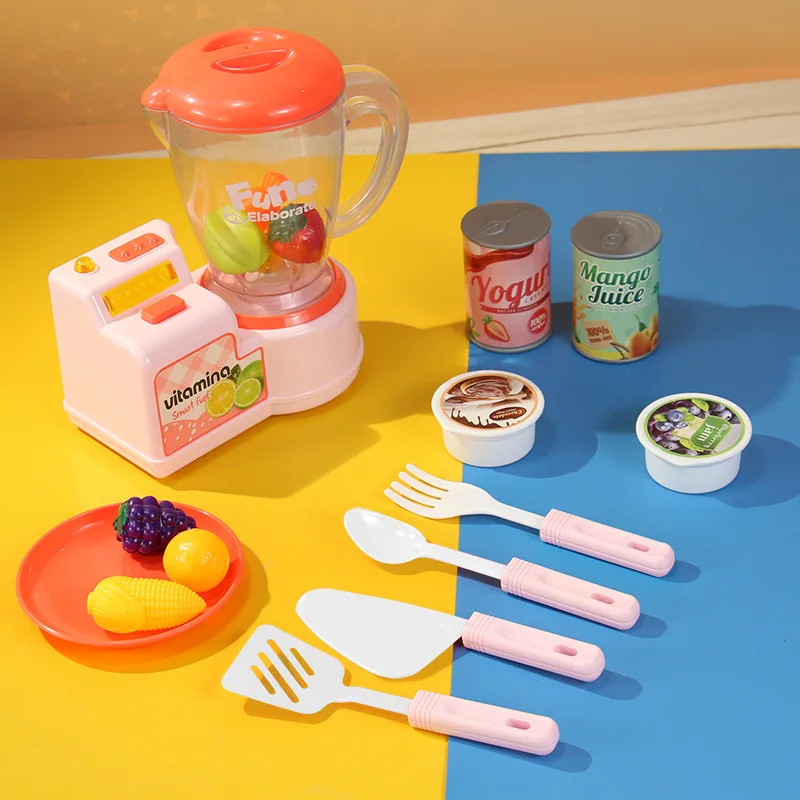 Kids Pretend Playset Toy Educational Learning Juicer machine Simulation Kitchen Home Appliances for Kids 3 Years & Up