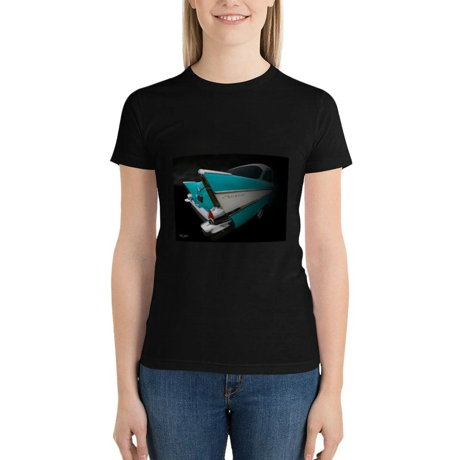 

57 Fins T-Shirt summer clothes tees Short sleeve tee lady clothes rock and roll t shirts for Women