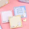Self-adhesive Cute Kawaii Girl Bunny Grid Sticky Notes Plaid Memo Pad Post Notepad Stationery Index Tab Check List To Do Planner 3