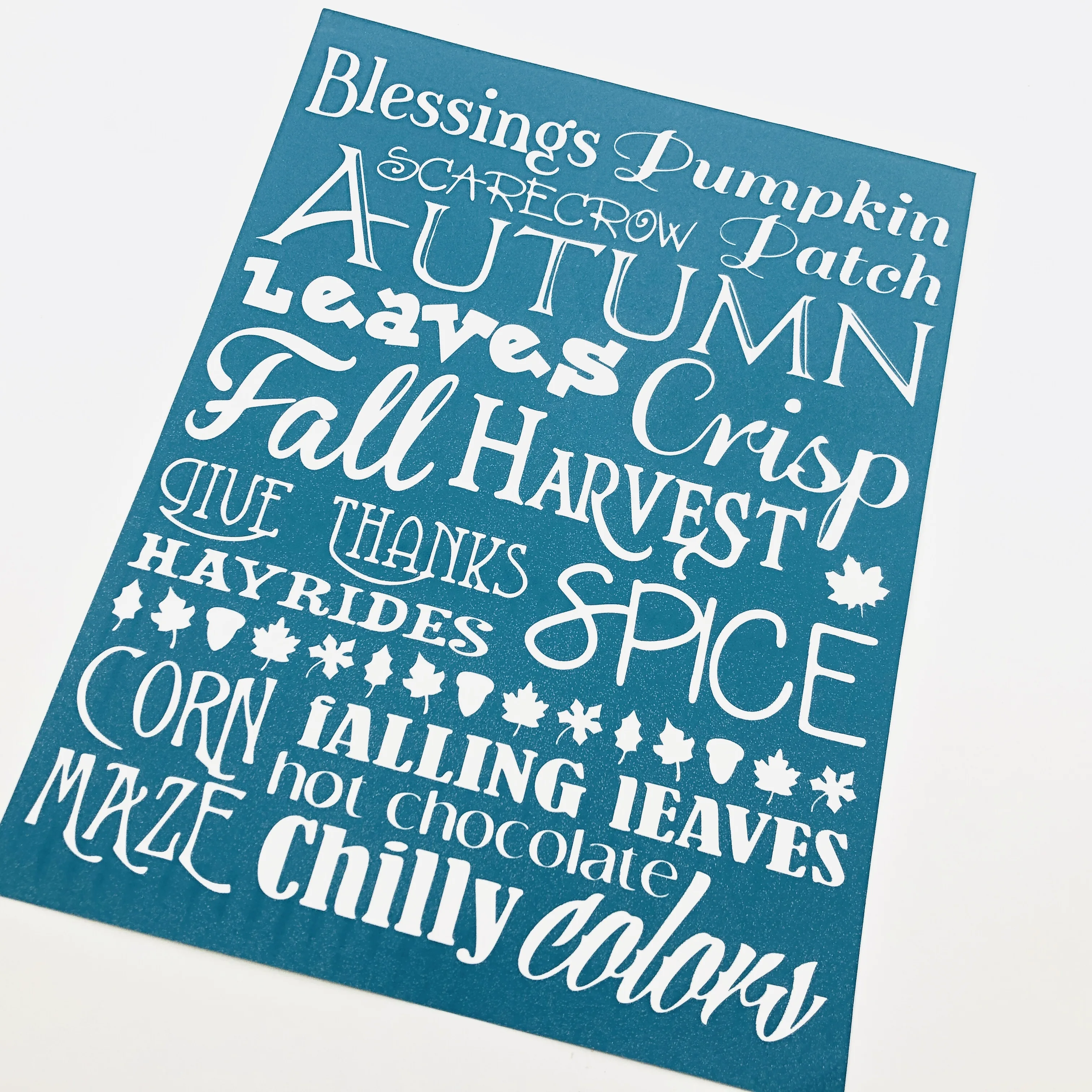 Happy Harvest Fall Adhesive Back Stencils