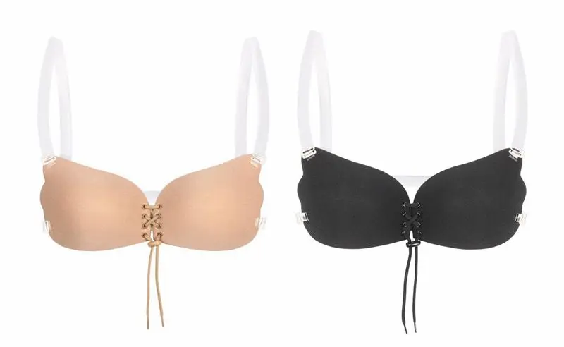 Silicone Alley Sexy Invisible Strapless Push-Up Bra / Nude Clear