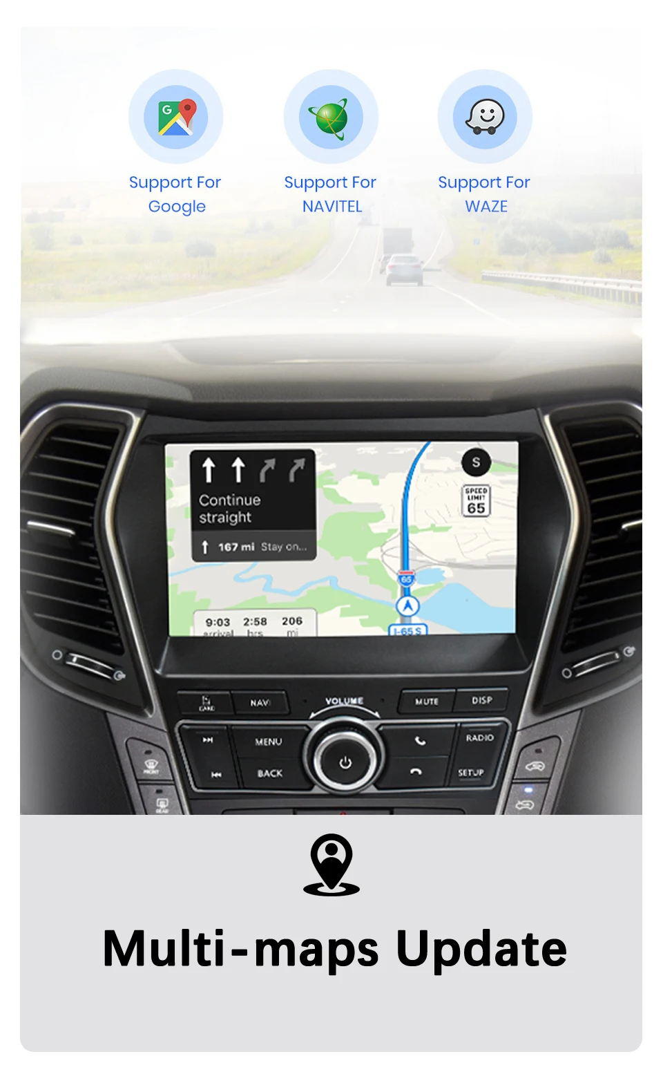 Android 11 Octa Core 6+128G For Santa Fe IX45 Top Level Car DVD GPS Multimedia R