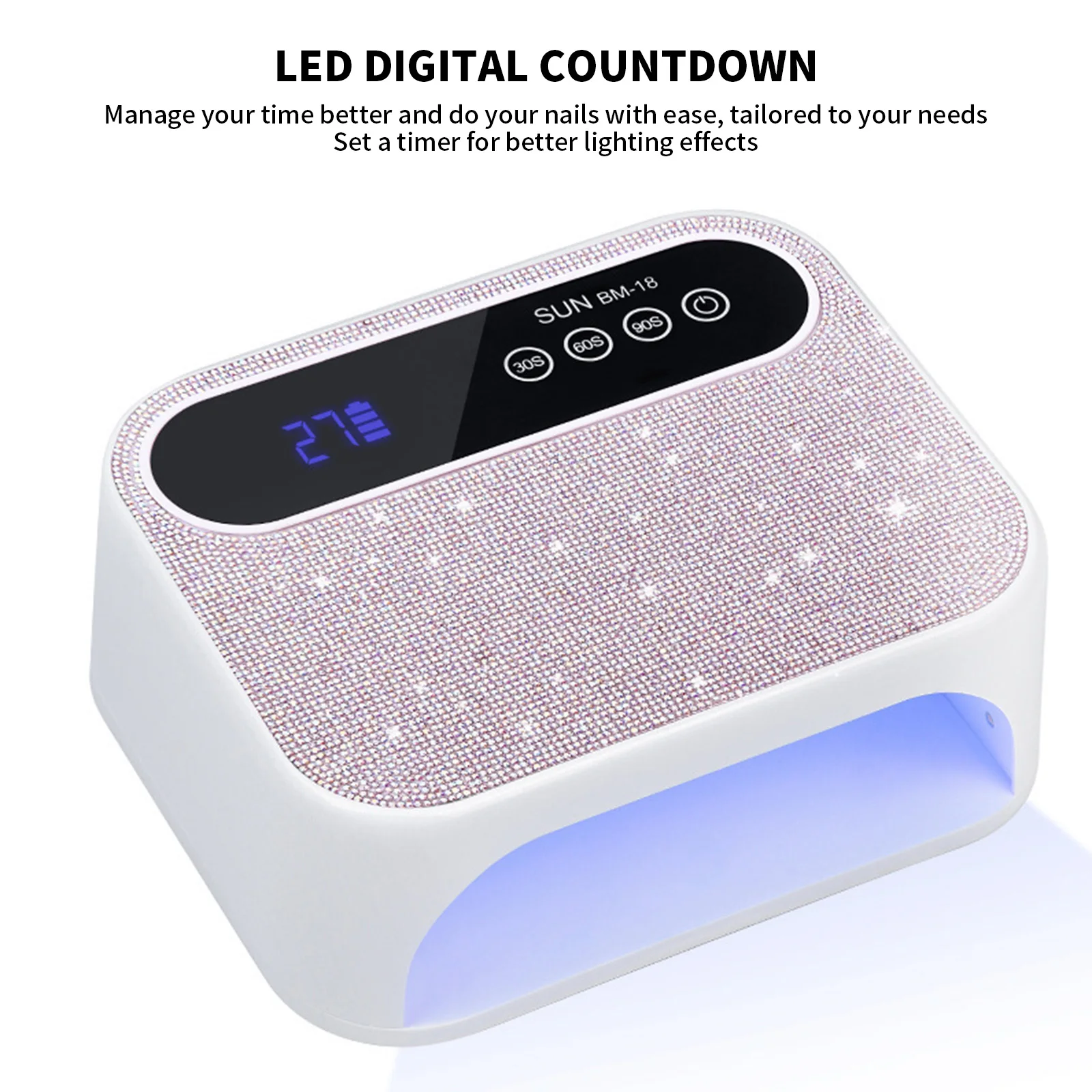168W 전문가용 젤 라이트 드라이어, 3가지 타이머 설정, 3D 네일 아트 아크릴 빌더 살롱 및 가정용 젤 네일 라이트