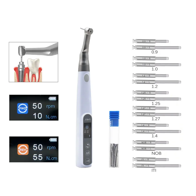 Dental Implant Torque Electric Wrench Torque Driver + 16 Screws, Dentistry Universal Implant Repair Tools dental tools