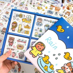 100Pcs/Set Sweetheart Girl Sticker Cartoon Bear Surprise Sticker Gift Box Decoration Pegatina Kawaii Stationery Anime Decor 2022