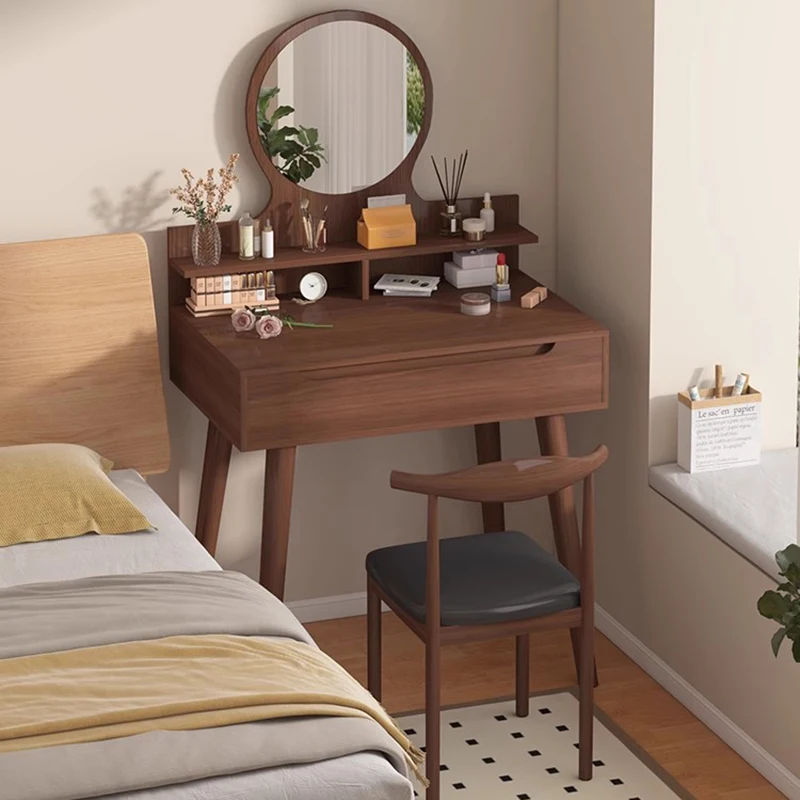 

Girl Nordic Dressing Table Vanity Modern Minimal Textur Women Luxury Dressing Table Queen Cabinet Coiffeuse De Chambre Furniture