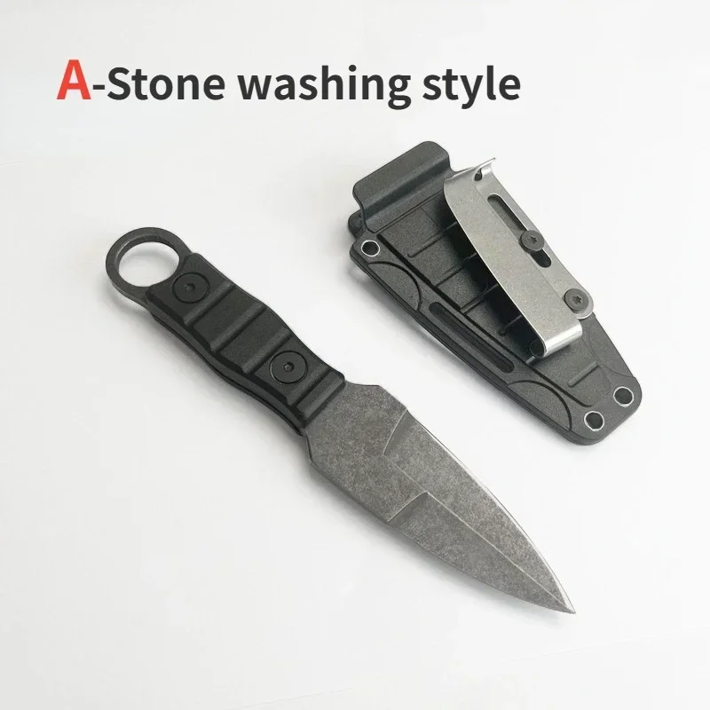 S46f9e7c61add44cd9d3745abcacf6edef New Pocket knife Outdoor small straight knife,utility knife +K sheath, high hardness survival knife, camping EDC tool portable Mallzona