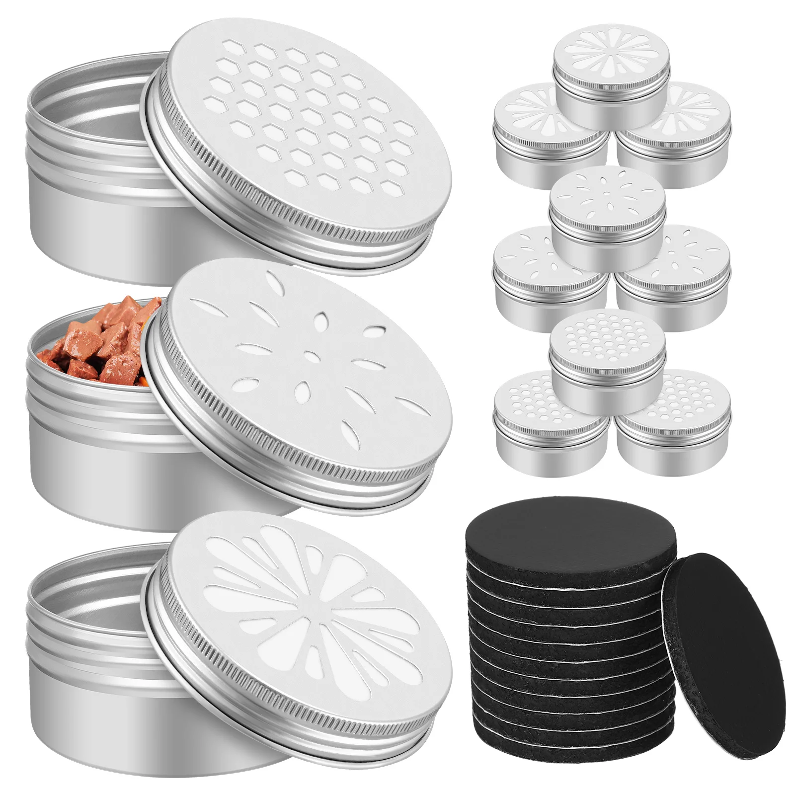 1 set Dog Training Scent Tins Metal Can Dog Smell Training Boxes Pet Scent Container With Dots,dog training supplies