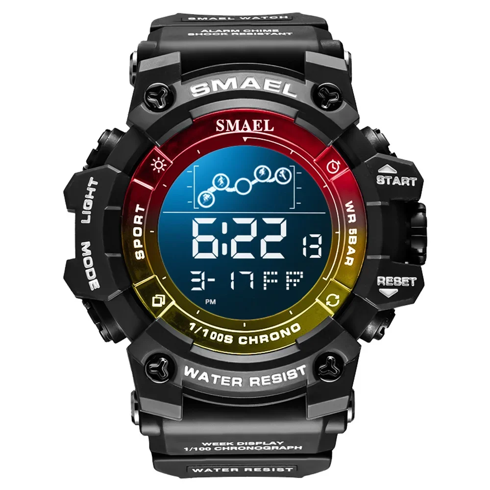 SMAEL Electronic Wristwatches Sport Watches For Men Chronograph Waterproof LED Digital Watch Military relogios masculino reloj