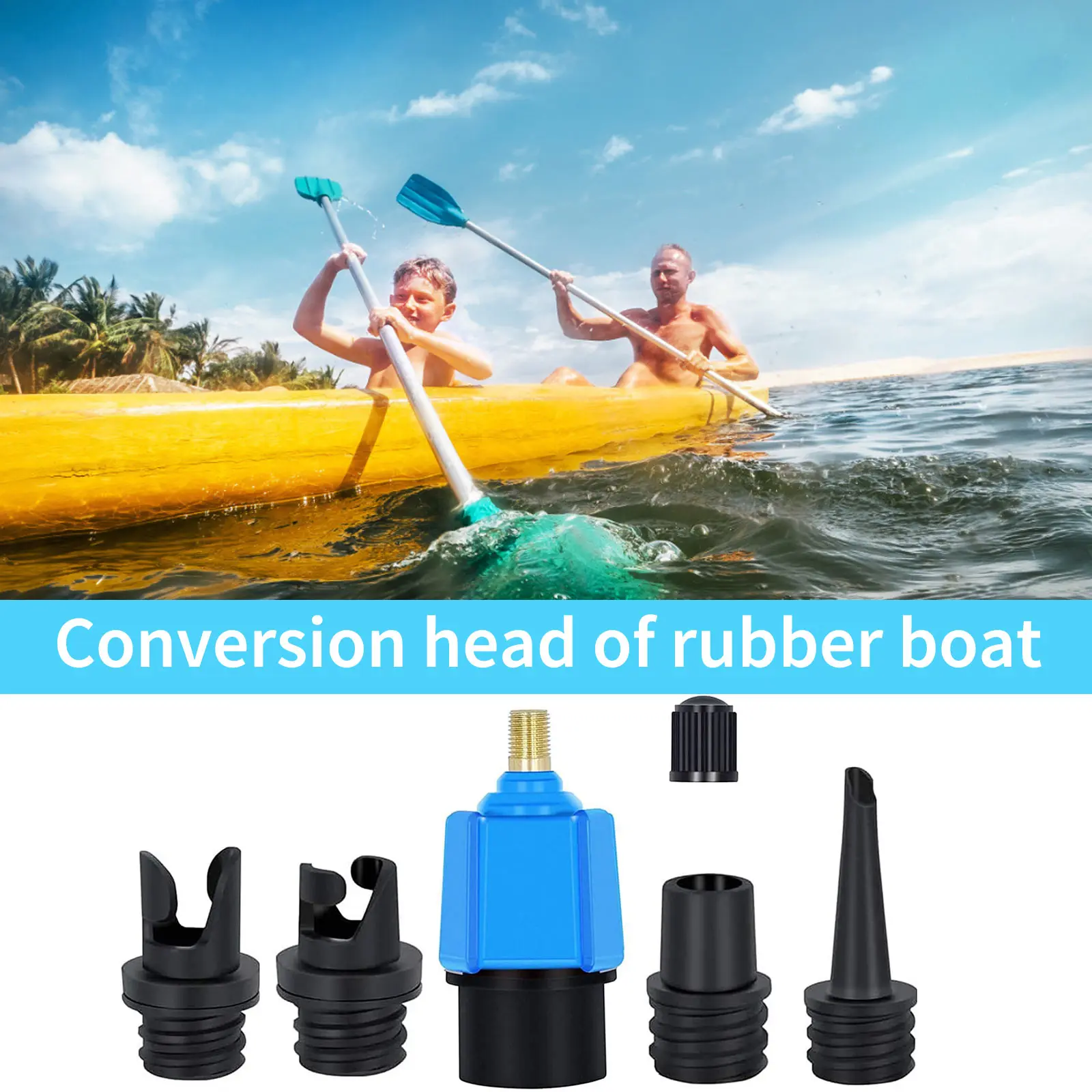 Adaptateur de Valve à Air, Kayak, canoë, étanche à la poussière, résistant  à l'usure, bateau à rames, SUP Board, pompe à Air, adaptateur de pompe  gonflable, 4 buses - AliExpress