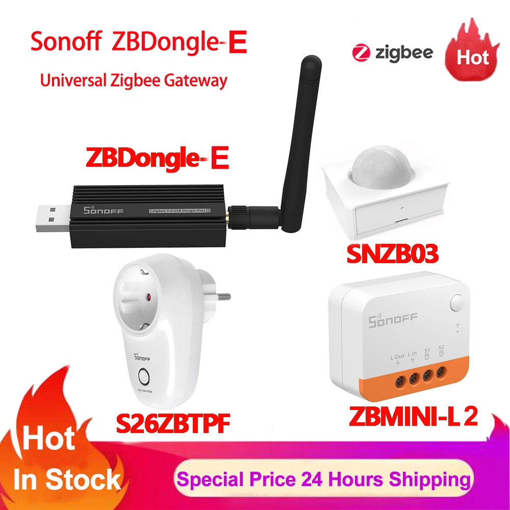 Sonoff-ZBDongle-E-Zigbee-3-0-Gateway-Zigbee-Bridge-Hub-SNZB-03-ZBMini ...