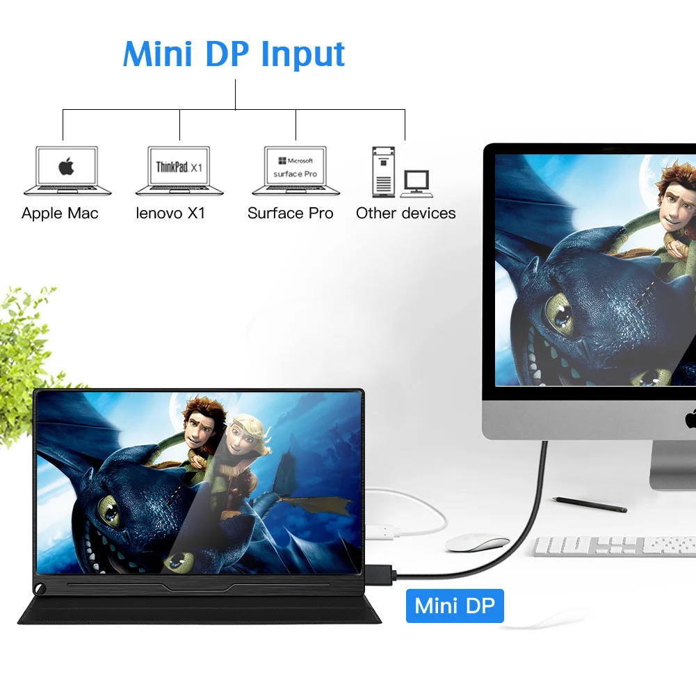 Eyoyo ޴   , HDMI ÷, HDR 3840x2160 IPS ũ, PS4 Pro/XBOX One, CŸ/DP Ʈ , 15.6 ġ, 4K