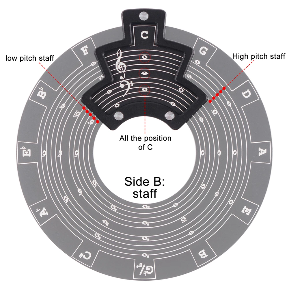 Circle Of Fifths Wheel Guitar Chord Wheel Wooden Melody Tool For Musicians