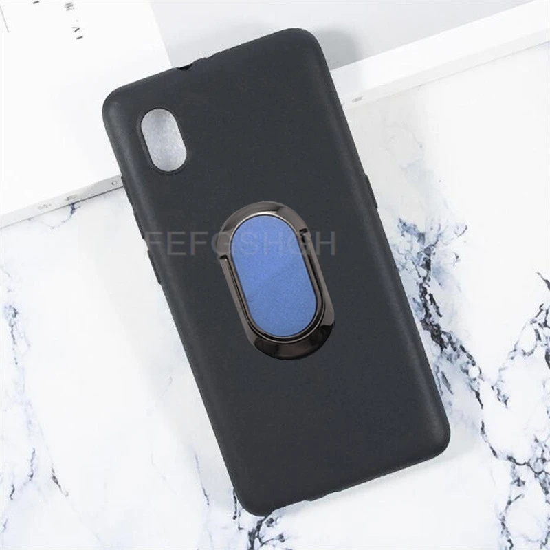 5.5-Inch Soft Silicone Phone Case with Back Ring Holder Bracket