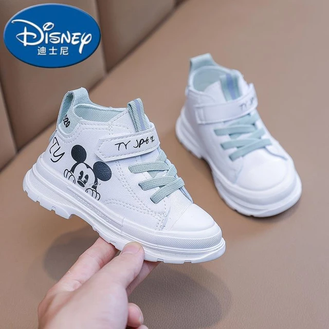 Disney-zapatos de Mickey para niño y niña, zapatillas deportivas blancas,  tenis, botas cortas, informales, talla 21-30 - AliExpress