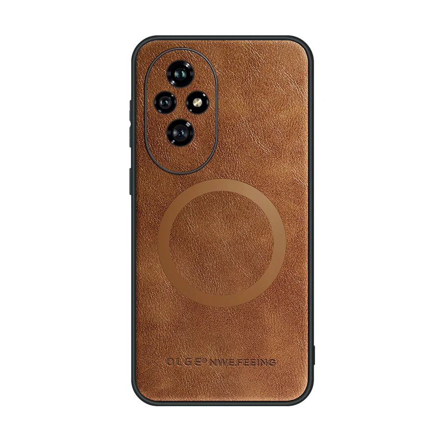 Magnetic Faux Leather Phone Case with Enhanced Protection