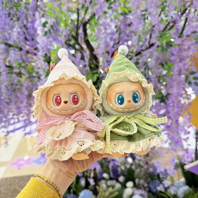 17cm Doll Elf Clothing Accessories Labubu Cute Doll Witch Set Shoes Countryside Princess Dress Toys Birthday Gift In Stock