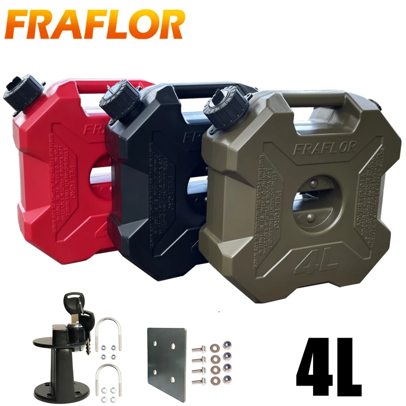 Unique Design 4L Spare Fuel Tank Car Jerrycan Gas Can Gasoline Oil Container Motorcycle Petrol Bucket Canister Water Petrol Tank