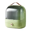 Fashion Green Luxury Makeup Organizer Box Dressing Table Dustproof Cosmetics Storage Case Desktop  Makeup Storage Holder Rack 6