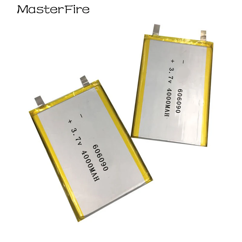

20pcs/lot 3.7V 4000mah Rechargeable Lithium Polymer Battery 606090 for Bluetooth Audio Humidifier Massager LED Light Batteries