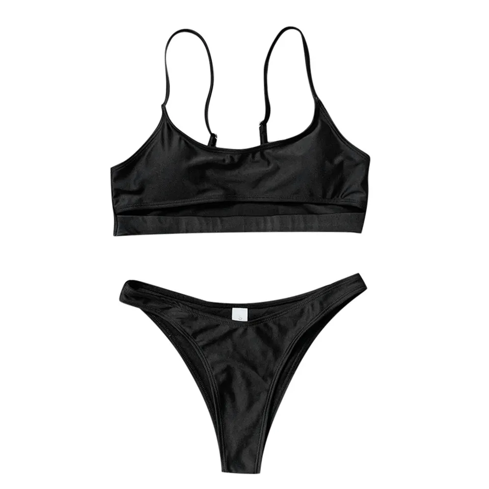 Padded Ruffle Bra Bikini Set for Women