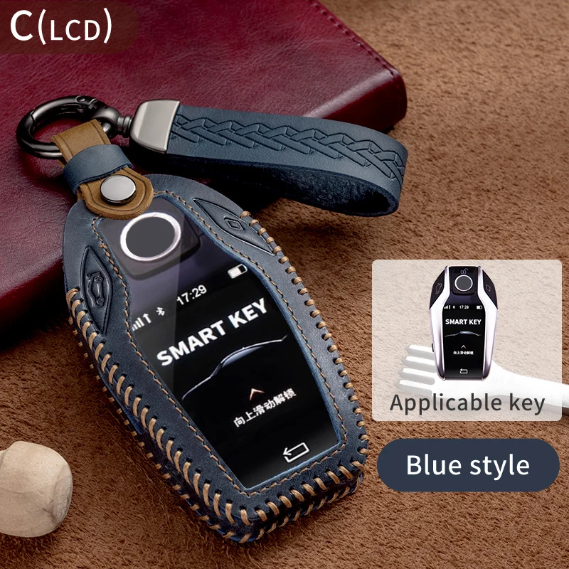 새로운 가죽 자동차 키 케이스 커버 가방 Bmw 1 3 5 7 시리즈 X1 X3 X5 X6 X7 F30 G20 F34 f31 G30 G01 F15 G05 I3 M4 액세서리